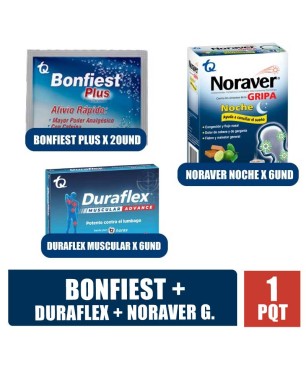BONFIEST PLUS + DURAFLEX MUSCULAR + NORAVER GRIPA