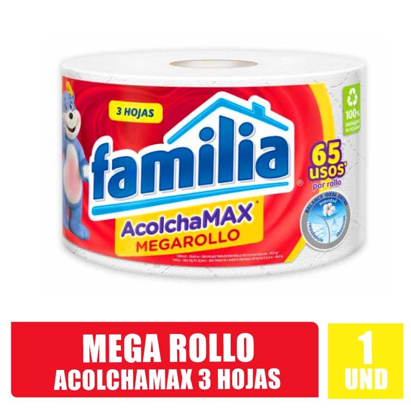 PAPEL HIGIENICO FAMILIA MEGA ROLLO 3 HOJAS
