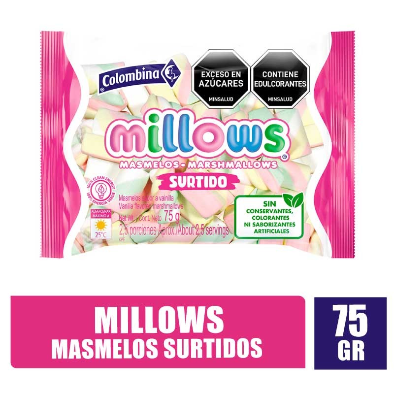 MASMELOS MILLOWS SURTIDOS X 75GR