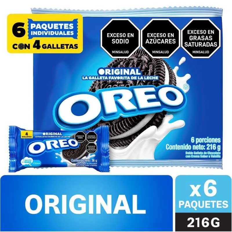 GALLETA OREO LARGA X 6UND