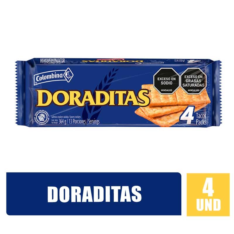 GALLETAS CRAKEÑAS DORADITA TACO DIA X 4UND