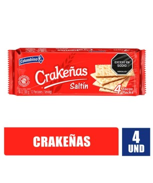 GALLETAS CRAKEÑAS SALTIN TACO X 4UND