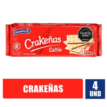 GALLETAS CRAKEÑAS SALTIN TACO X 4UND