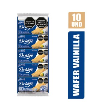 GALLETAS WAFER BRIDGE VAINILLA X 10UND