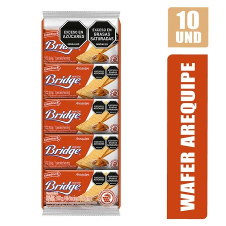 GALLETAS WAFER BRIDGE AREQUIPE X 10UND