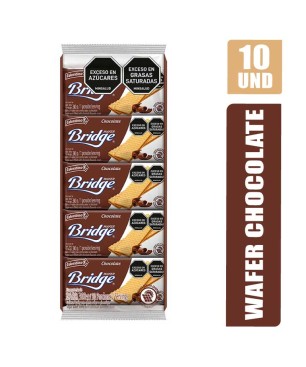 GALLETAS WAFER BRIDGE CHOCOLATE X 10UND
