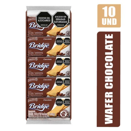 GALLETAS WAFER BRIDGE CHOCOLATE X 10UND