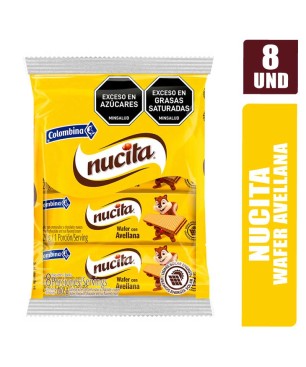 GALLETAS WAFER NUCITA 20GR X 8UND
