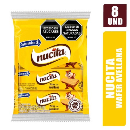 GALLETAS WAFER NUCITA 20GR X 8UND