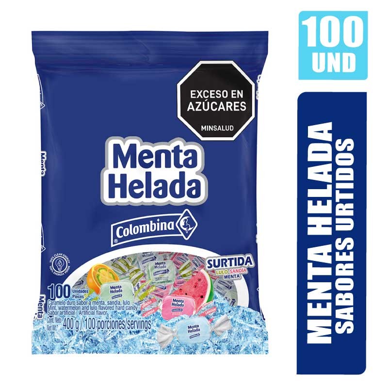 MENTA HELADA SABORES SURTIDA X 100UND