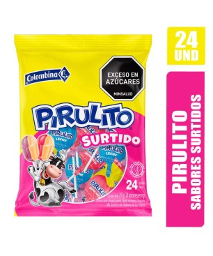 CHUPETA PIRULITO SURTIDO X 24UND