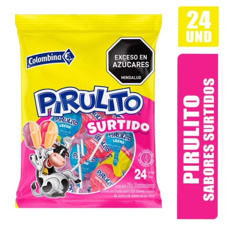 CHUPETA PIRULITO SURTIDO X 24UND