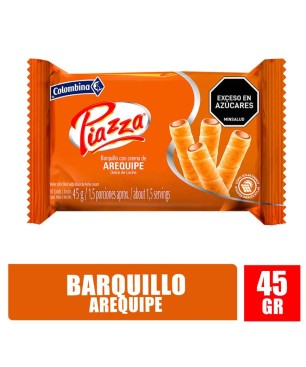BARQUILLOS PIAZZA BANDEJA AREQUIPE X 45GR