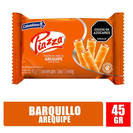 BARQUILLOS PIAZZA BANDEJA AREQUIPE X 45GR