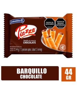 BARQUILLOS PIAZZA BANDEJA CHOCOLATE X 44GR