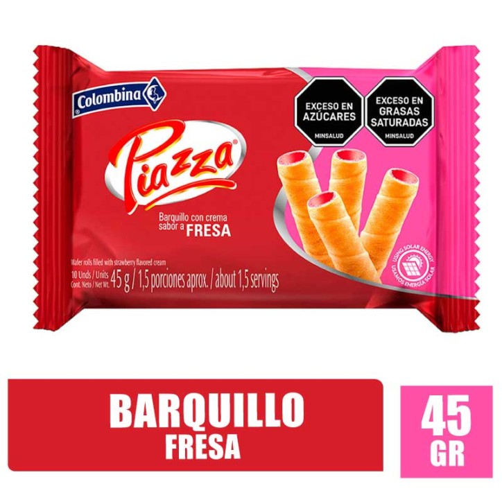 BARQUILLOS PIAZZA BANDEJA FRESA X 45GR