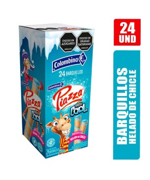 BARQUILLOS PIAZZA HELADO DE CHICLE X 24UND