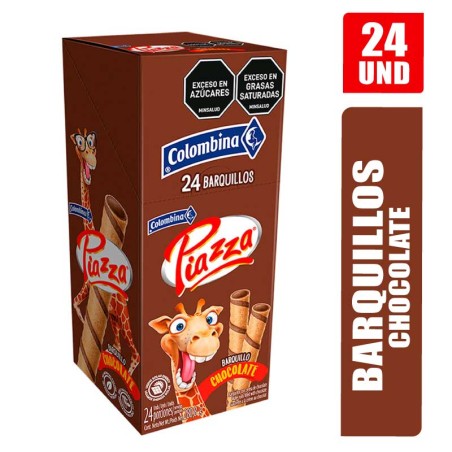 BARQUILLOS PIAZZA JIRAFA CHOCOLATE X 24UND