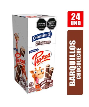 BARQUILLOS PIAZZA JIRAFA CHOCO LECHE X 24UND