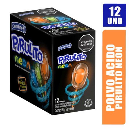 CHUPETA PIRULITO NEON X 12UND