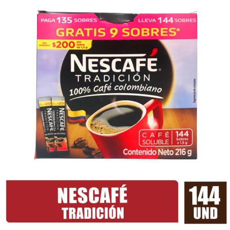 CAFE NESCAFE TRADICIONAL 1.5GR X 144UND