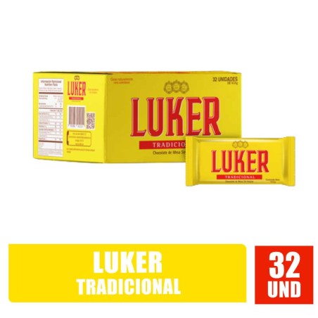 CHOCOLATE LUKER CAJA X 32UND