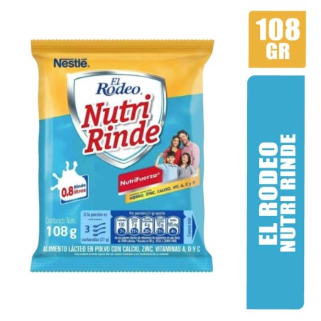 LECHE EN POLVO EL RODEO NUTRI RINDE X 108GR