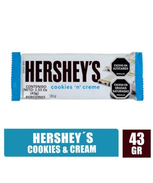 HERSHEYS COOKIES AND CREAM X 43GR