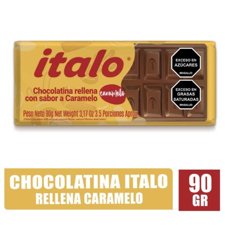 CHOCOLATINA RELLENA ITALO CARAMELO X 90GR