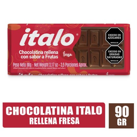 CHOCOLATINA RELLENA ITALO FRESA X 90GR