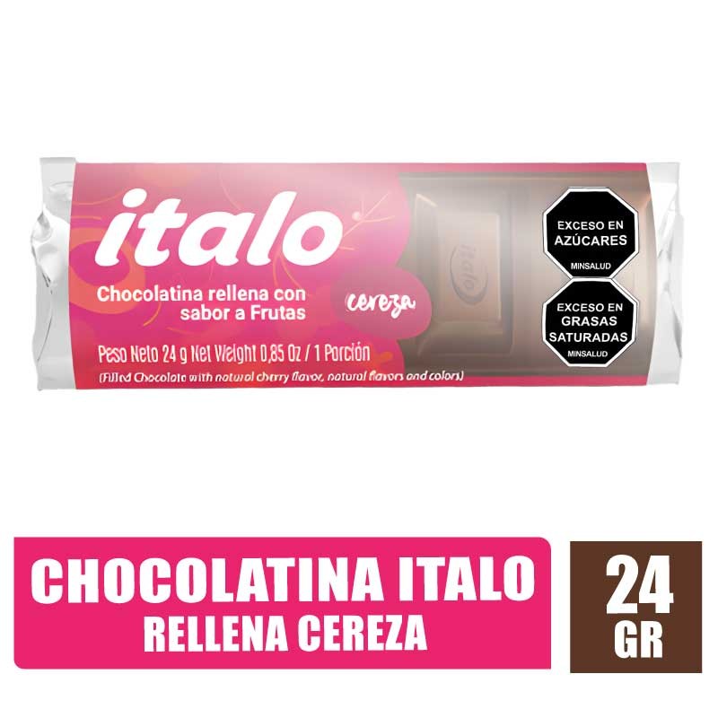 CHOCOLATINA RELLENA ITALO CEREZA X 24GR