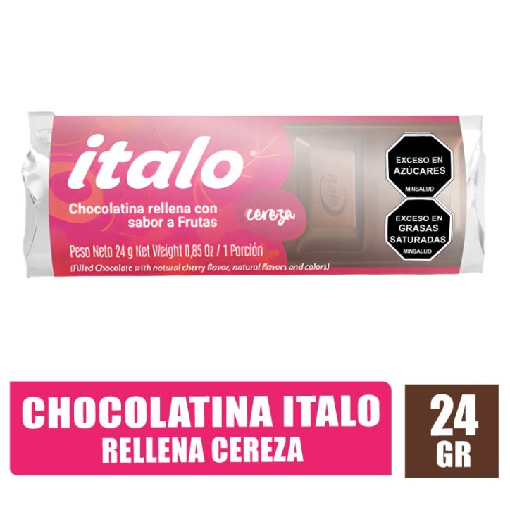 CHOCOLATINA RELLENA ITALO CEREZA X 24GR