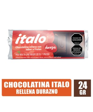 CHOCOLATINA RELLENA ITALO DURAZNO X 24GR