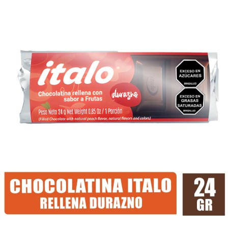 CHOCOLATINA RELLENA ITALO DURAZNO X 24GR