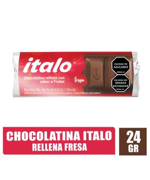CHOCOLATINA RELLENA ITALO FRESA X 24GR