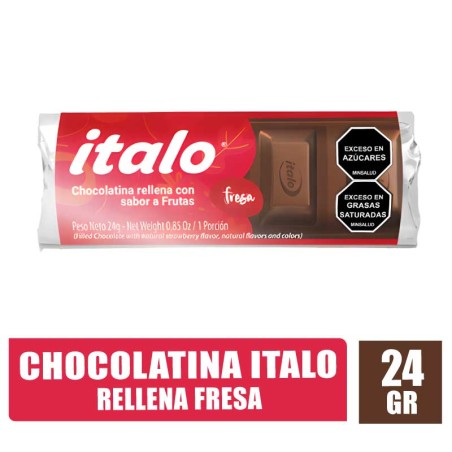 CHOCOLATINA RELLENA ITALO FRESA X 24GR