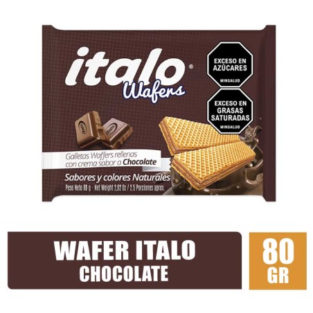 GALLETA WAFER CHOCOLATE ITALO X 80GR