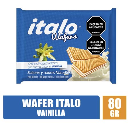 GALLETA WAFER VAINILLA ITALO X 80GR