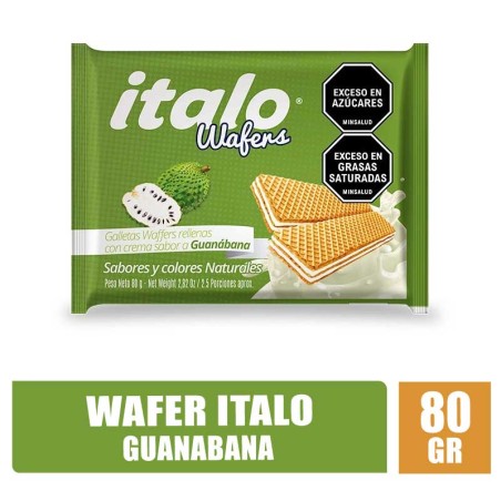 GALLETA WAFER ITALO GUANABANA X 80GR