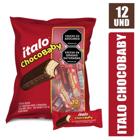 GALLETA WAFER ITALO CHOCO BABY 90GR X 12UND