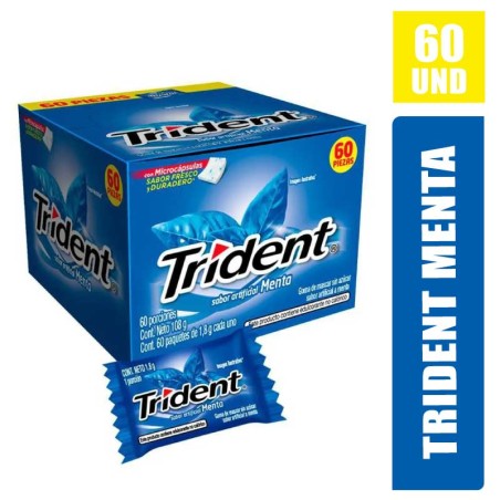 CHICLE TRIDENT INDIVIDUAL MENTA X 60UND
