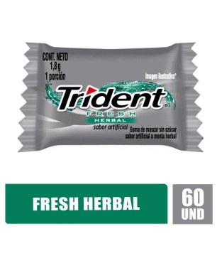 TRIDENT INDIVIDUAL FRESH HERBAL X 60UND