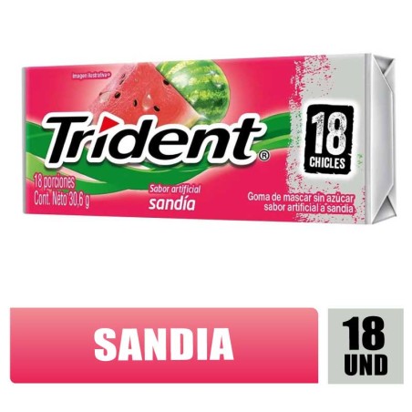 CHICLES TRIDENT VALUPAK SANDIA X 18UND