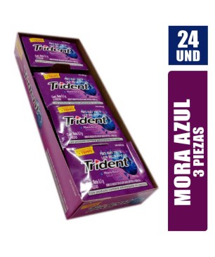 TRIDENT MORA AZUL 3 PIEZAS X 24UND