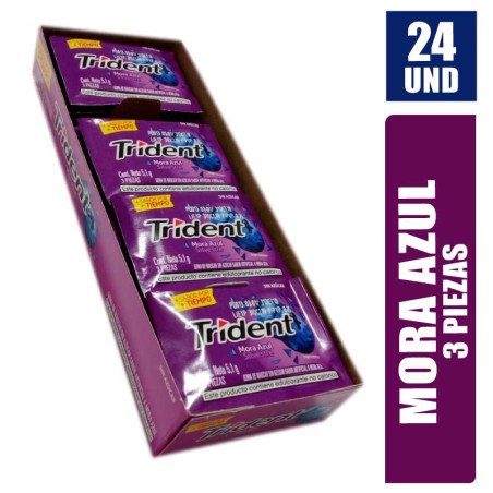 TRIDENT MORA AZUL 3 PIEZAS X 24UND