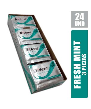 TRIDENT HERBAL 3 PIEZAS X 24UND