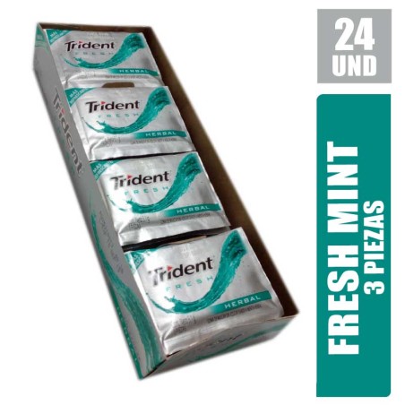 TRIDENT HERBAL 3 PIEZAS X 24UND