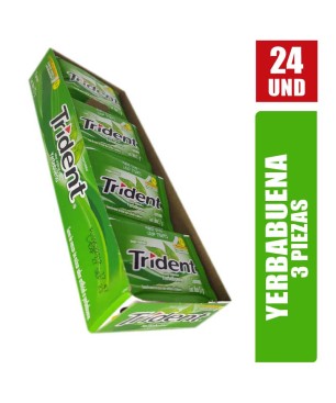 TRIDENT YERBABUENA 3 PIEZAS X 24UND