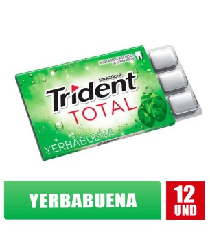 TRIDENT TOTAL YERBABUENA X 12 CHICLES