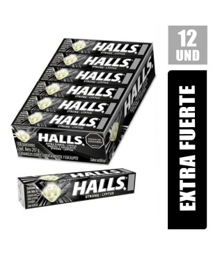 HALLS EN BARRA EXTRA FUERTE X 12UND
